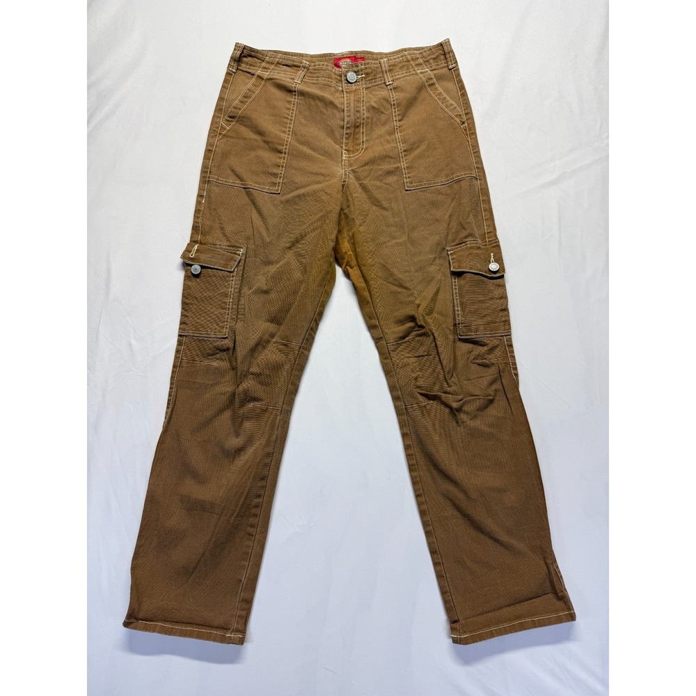 Dickies Ankle Pants Womens 11/29 Brown Patch Logo‎ Cargo Pockets Straight Leg